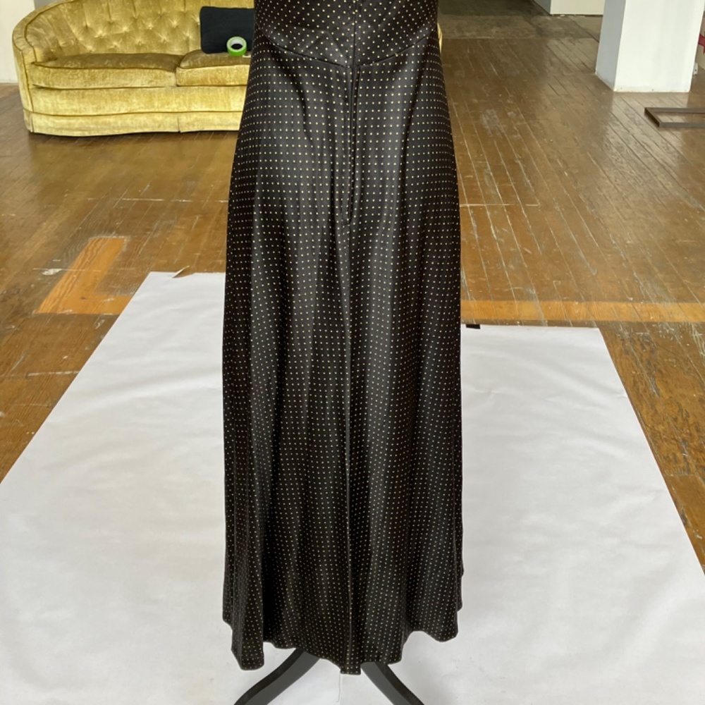 Handmaid vintage black and gold polka maxi length dress - Picture 14 of 14